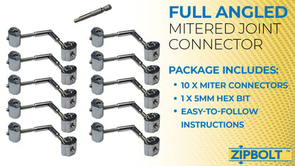 11.610 Maxi Mitre Connector - Connects Angled Staircase Handrail Sections to Each Other