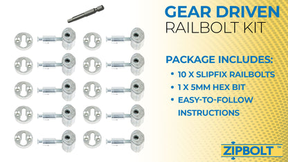 13.810 Slipfix Railbolt Handrail to Newel Post Connector — Easily Fasten Staircase Handrails to Newel Posts