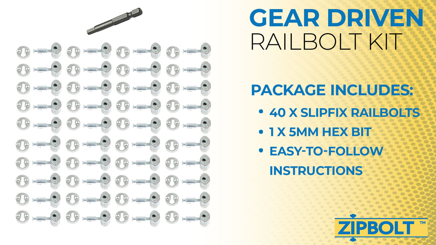 13.810 Slipfix Railbolt Handrail to Newel Post Connector — Easily Fasten Staircase Handrails to Newel Posts