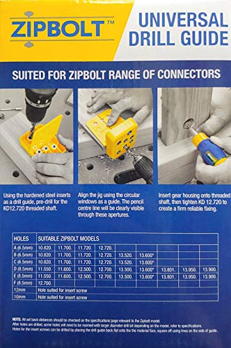 40.280 Universal Drill Guide for Staircase Handrails and Furniture Connectors Zipbolt